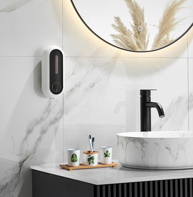 white ceramic bathroom set with 2 mouthwash cup