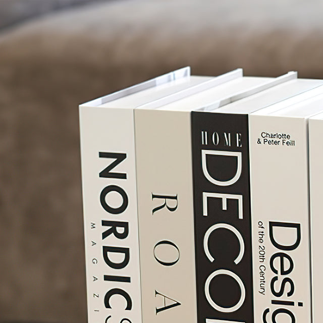 white decorative book details