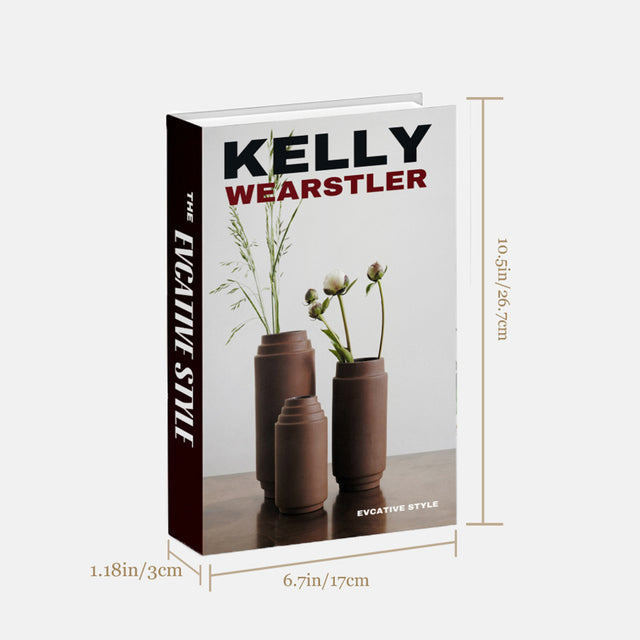 white decorative book size chart