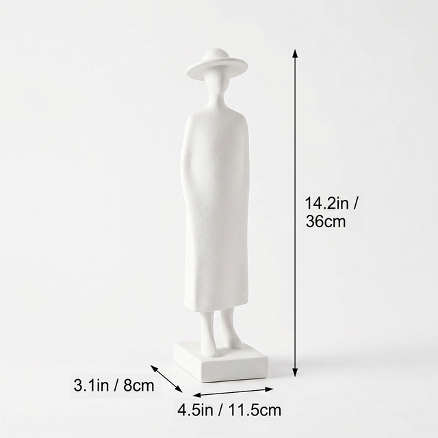 white figurine dimensions guide