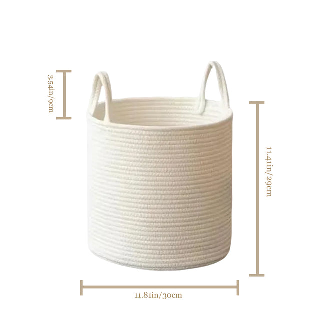 white laundry bakset size chart