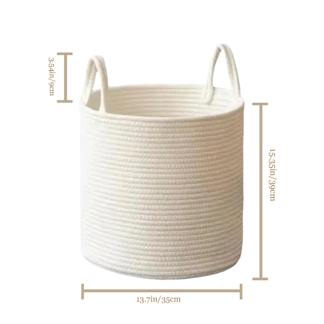 white laundry bakset size chart