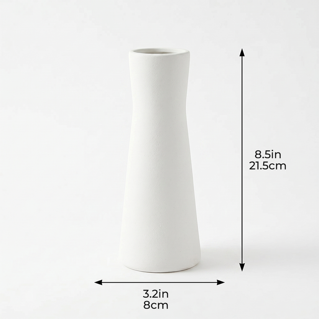 white tall ceramic vase dimensions