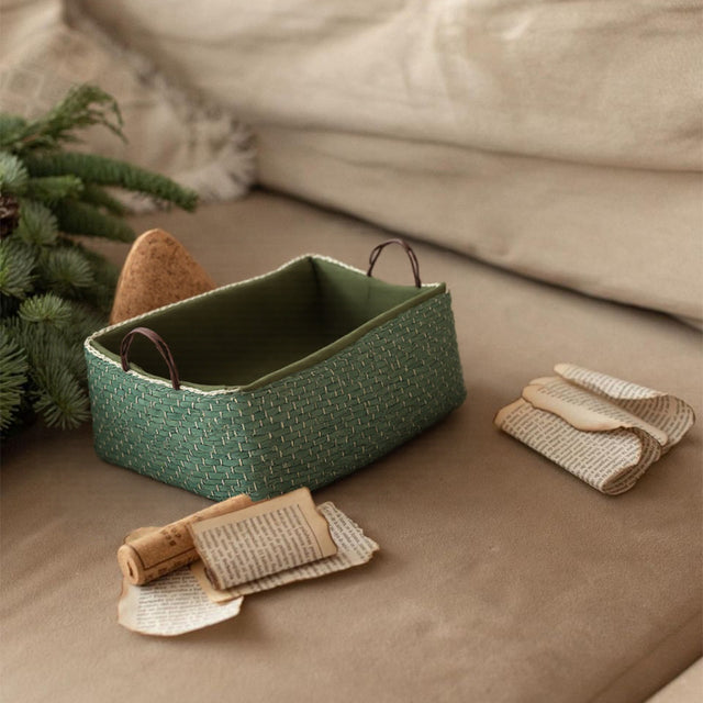 wicker handwoven storage basket