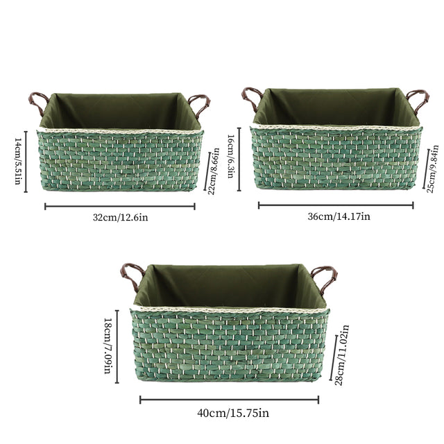 wicker storage basket size chart