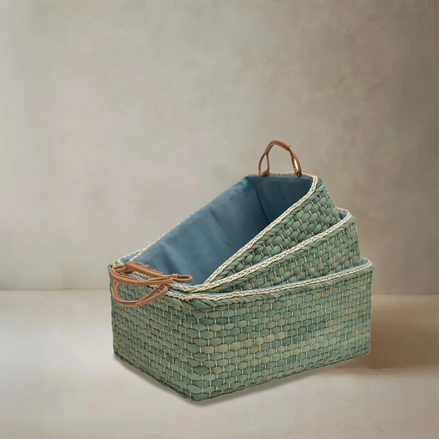 wicker storage basket three sizes available