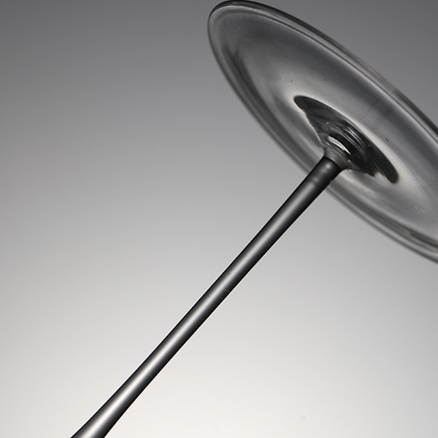 wine goblet glass base details