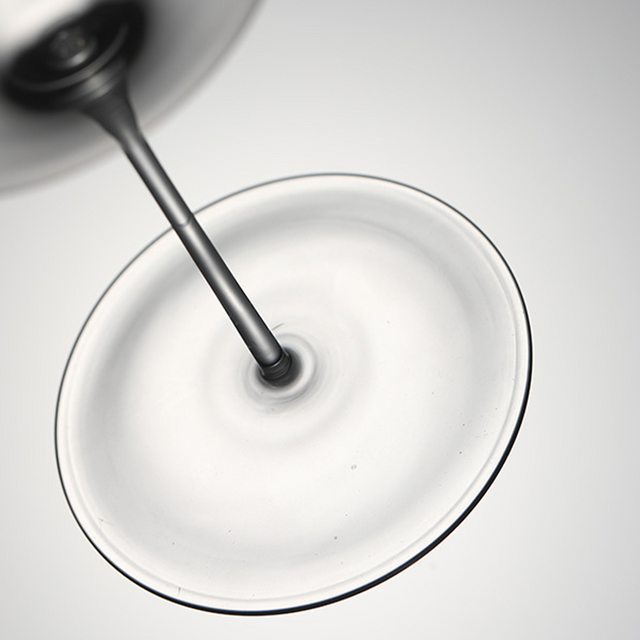 wine goblet glass base details