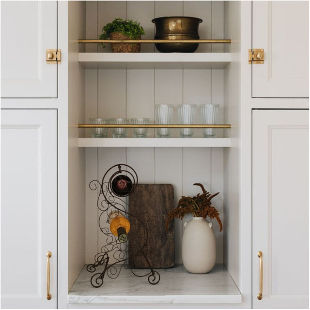 wine rack in cabinet
