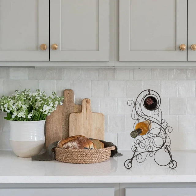 wine rack on the tabe