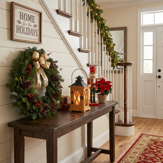 wood lantern hallway decoration