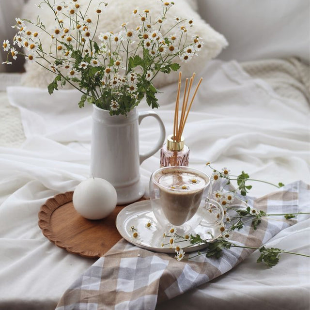 wood serving plate on the dining table