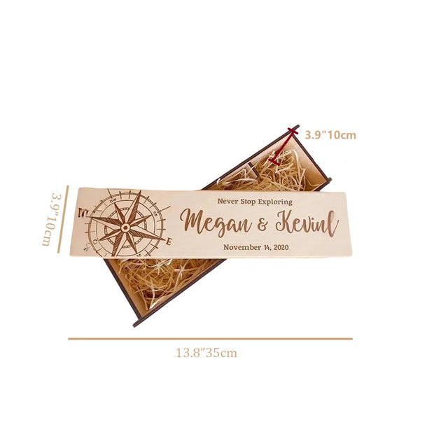 wood single wine box size chart