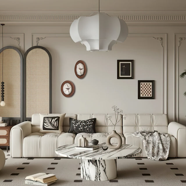 wooden bird themed picture frame wall hanging in the living room