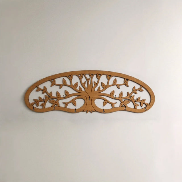 wooden botanical display rack