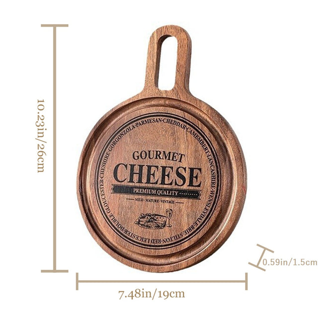 wooden brown round cutting board size chart