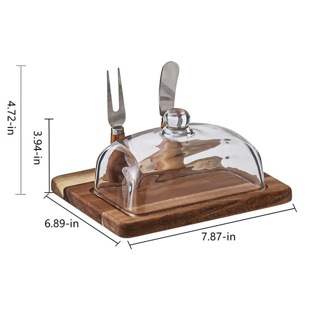 wooden butter dish size chart