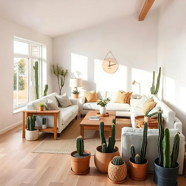 wooden decorative wall clock with hanging rope above the sofa