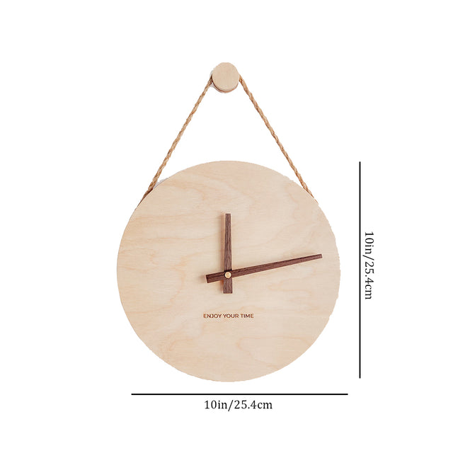 wooden decorative wall clock with hanging rope size chart
