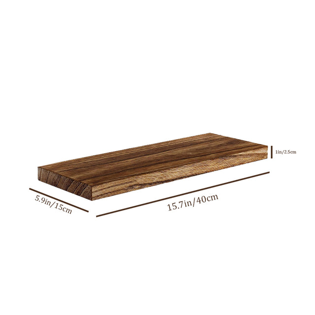 wooden floating shelf size chart