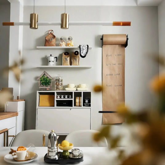 wooden hanging decorative basket with simulation flowers on the cabinet