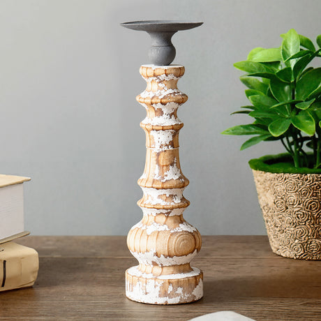wooden-pillar-candle-holder
