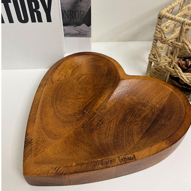 wooden prayer bowl details