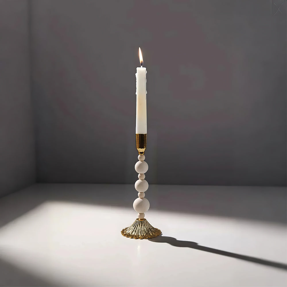 wooden roman column decorative candlestick