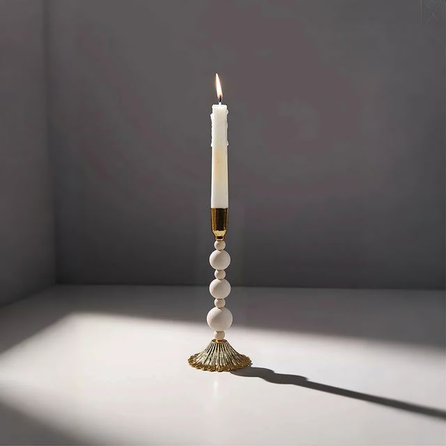 wooden roman column decorative candlestick