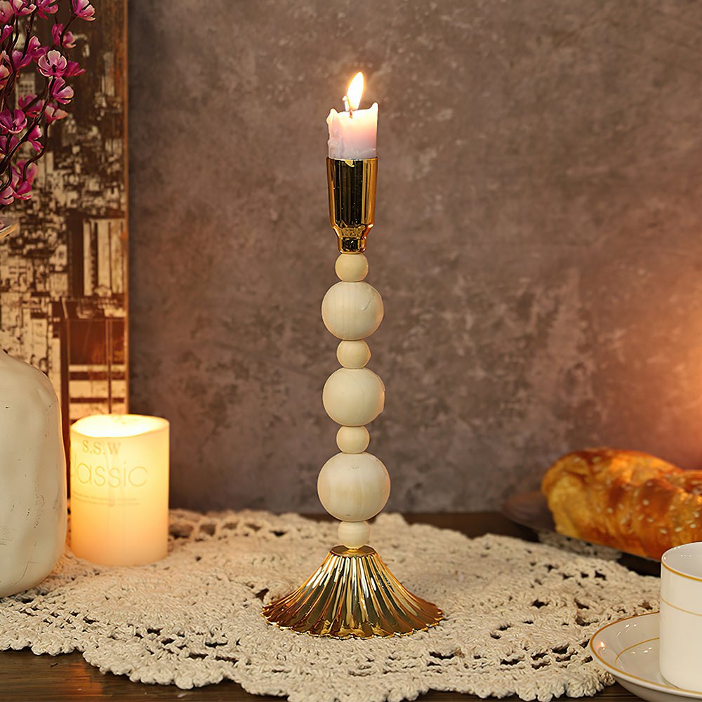 wooden roman column decorative candlestick details