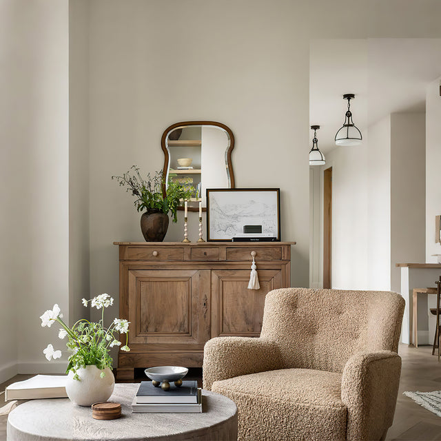 wooden roman column decorative candlestick on the cabinet