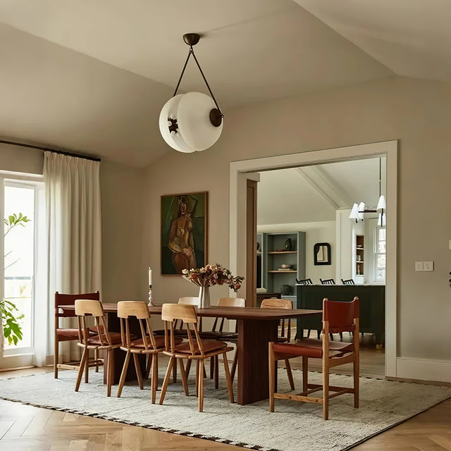 wooden roman column decorative candlestick on the dining table
