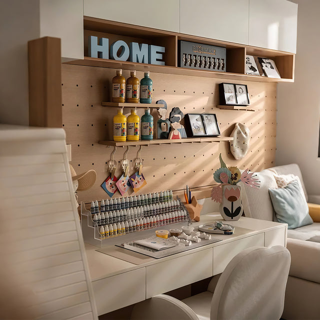 wooden star shaped decorative pen holder in the bedroom