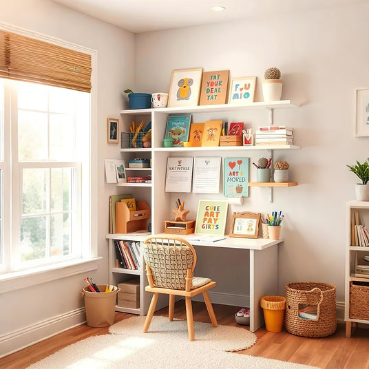 wooden star shaped decorative pen holder on the desk