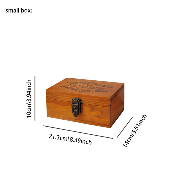 wooden storage box size chart