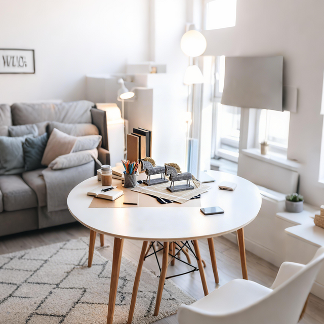 wooden trojan horse decor on the table