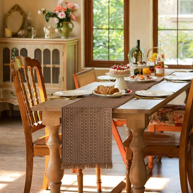 woven-cotton-linen-table-runner-with-tassels-for-dining-decor-scene-072402