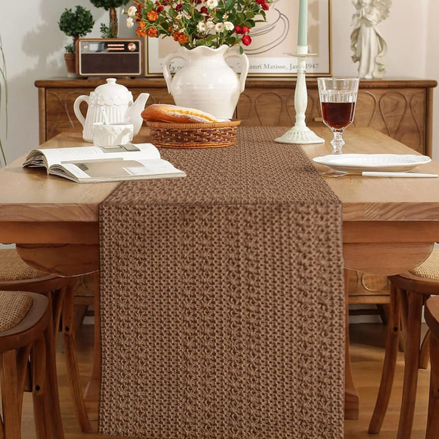 woven-cotton-linen-table-runner-with-tassels-for-dining-decor-scene-072405