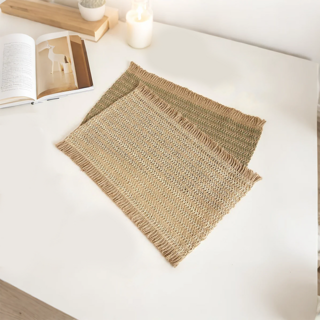 woven square table mat