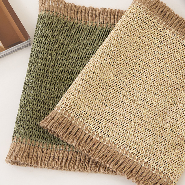 woven square table mat details