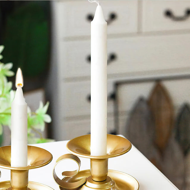 wrought iron teacup candle holder details