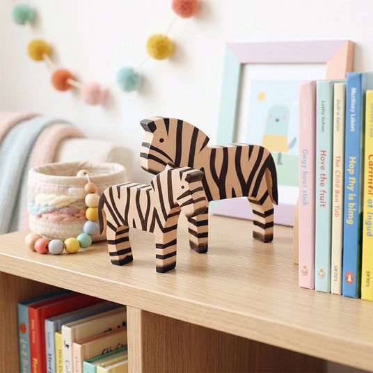 zebra sculpture in kids room tent
