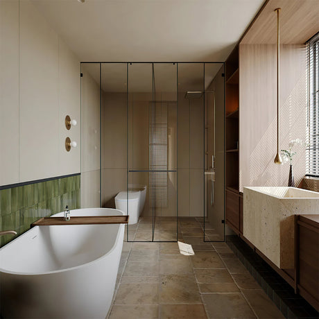 Panoramic view of the bathroom
