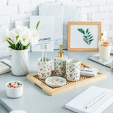Floral Ceramic Soap Dispenser