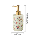 Floral Ceramic Soap Dispenser