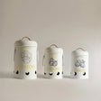3 piece iron food storage jar with handles