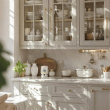 3 piece iron food storage jar with handles in the kitchen