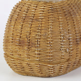 Stacked Whale Trio, Coastal Whitewashed & Woven Rattan-Look Resin Sculpture