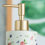 Floral Ceramic Soap Dispenser