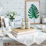 Floral Ceramic Soap Dispenser